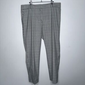 Talbots Women’s Hampshire Ankle Pants Houndstooth Gray Size 16